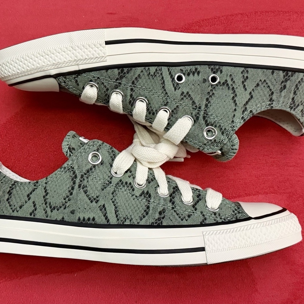 Converse Chuck Taylor All Star Snakeskin Print M5.5 W 7.5 Foothill Green A15811C